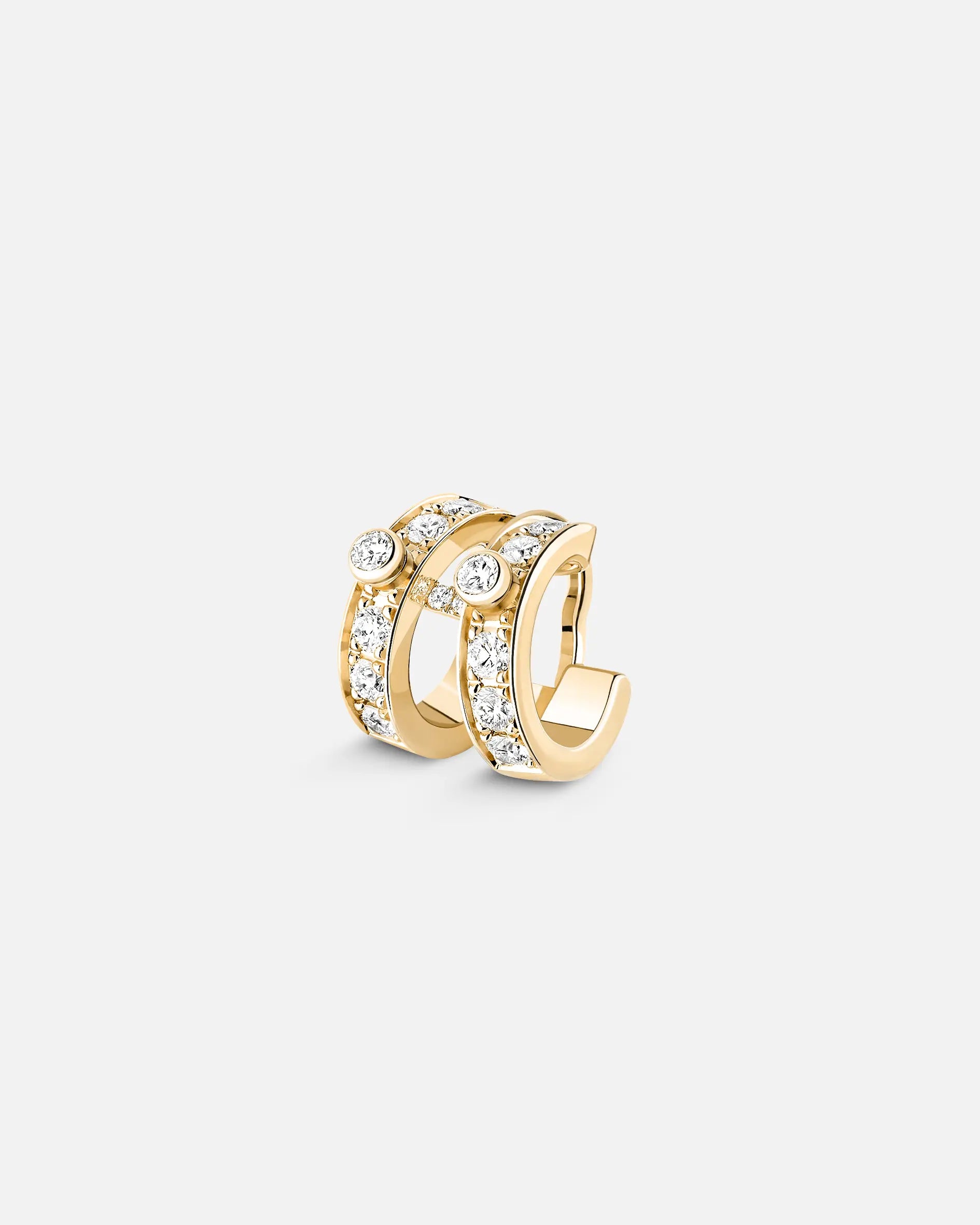 Eternity Tuxedo Ear Clip in Yellow Gold