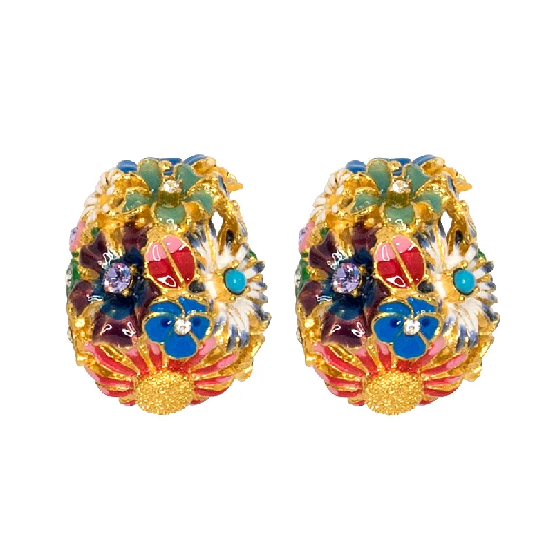 Flower Bug Clip-On Earrings