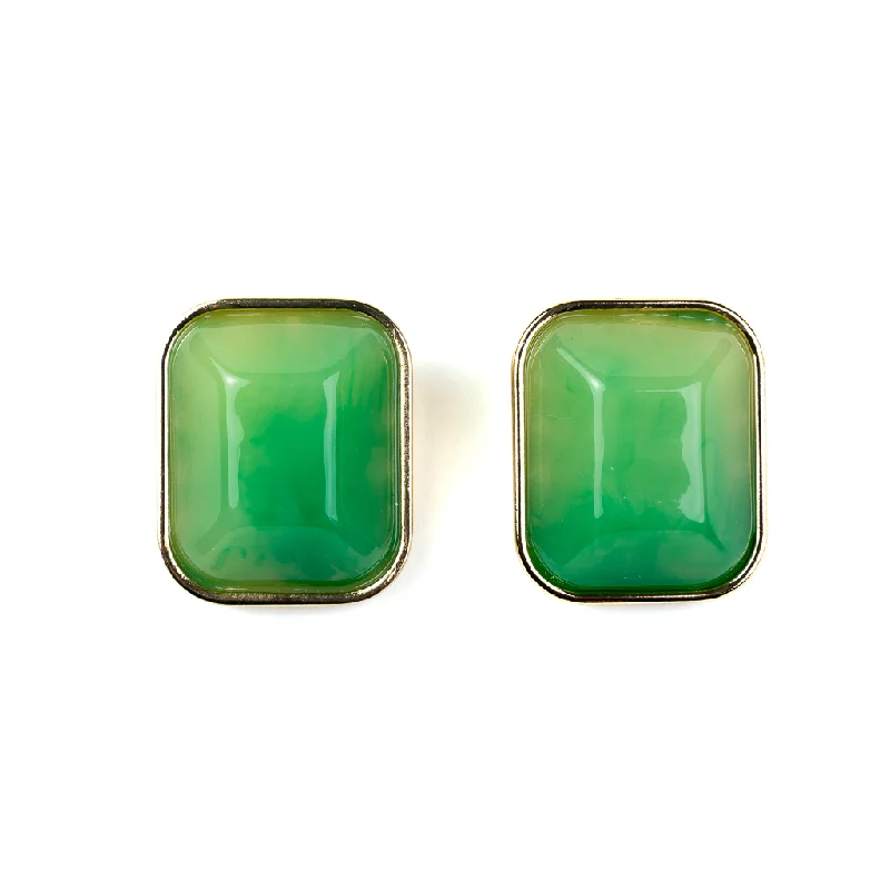 Light Ming Jade Clip On Earrings