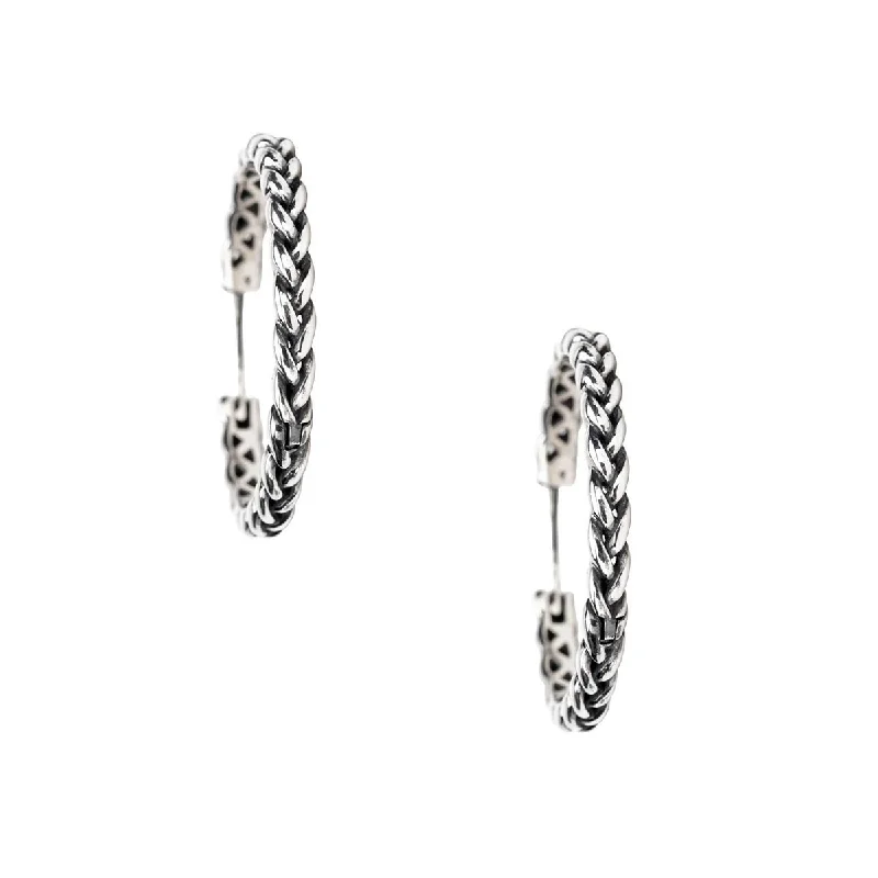 Keith Jack Eclipse Medium Hoop Earrings in Sterling Silver