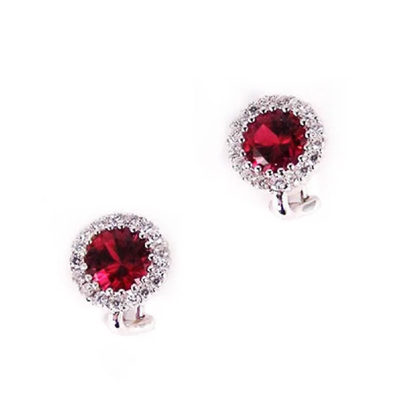 Margot Clip Earrings (Ruby)