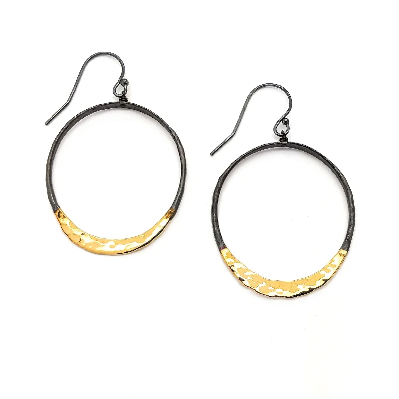 Medium Satin Shiny Eclipse Earrings E1625