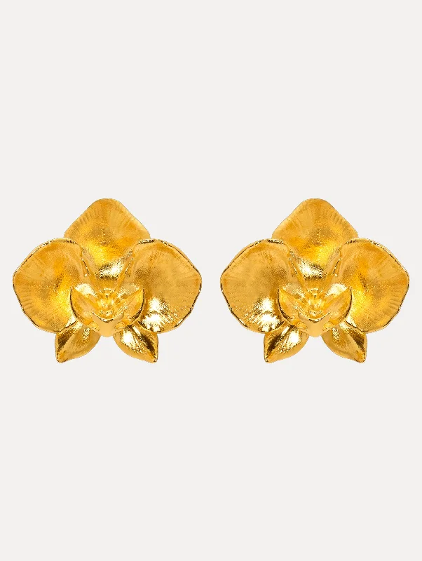 Orchid Clip-On Earrings