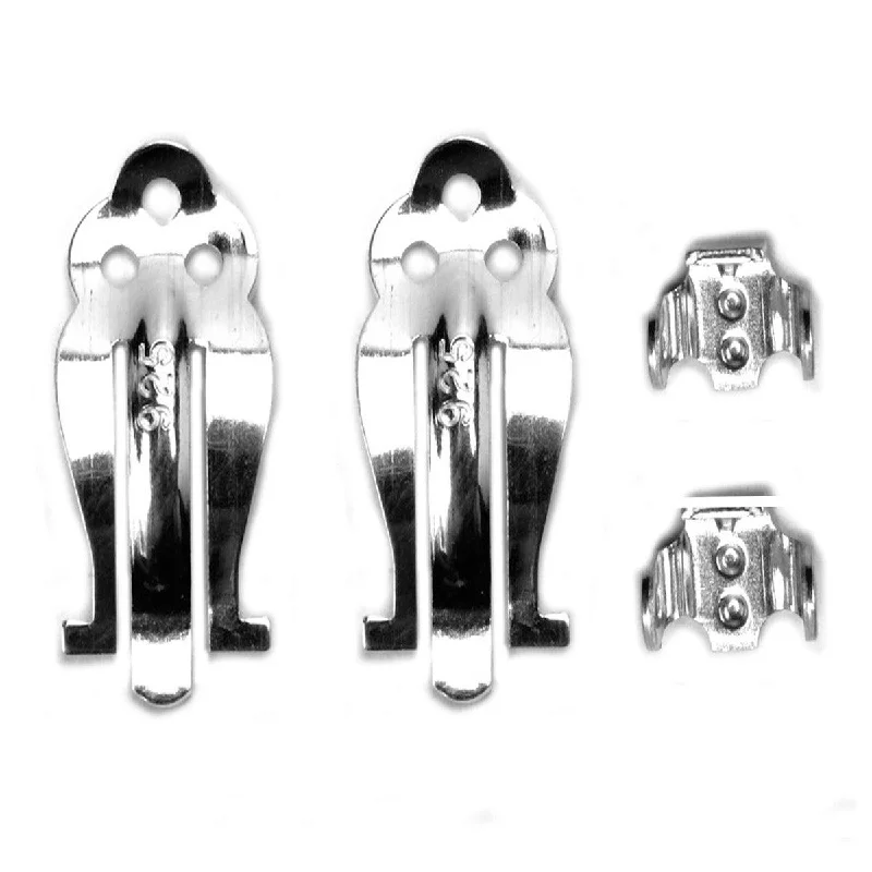 Pack of 2 - Sterling Silver Ear Clips Large Lever & Lug Set