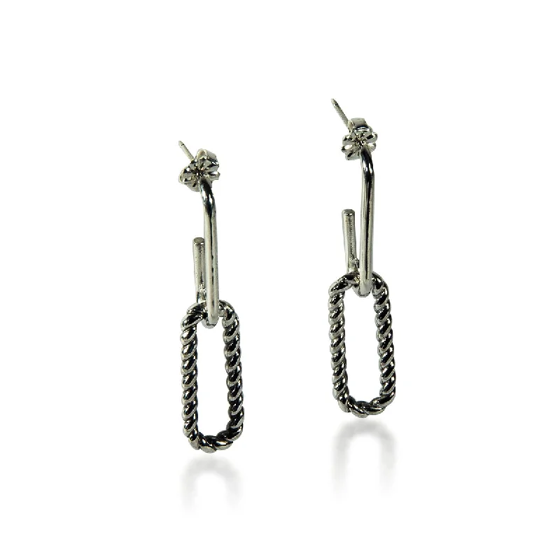 Paperclip & Twist Link Earring