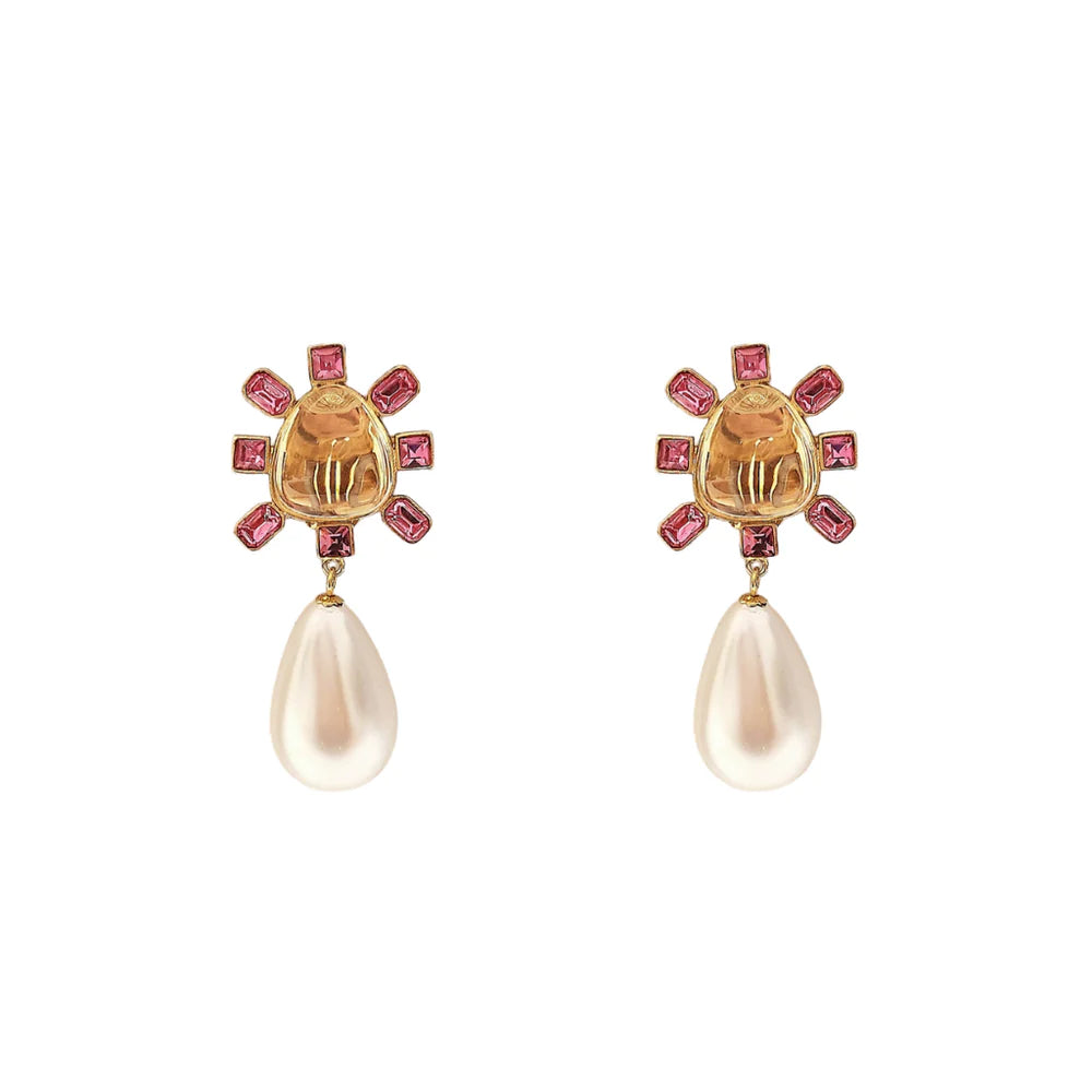 Pearl Drop Clip Earring