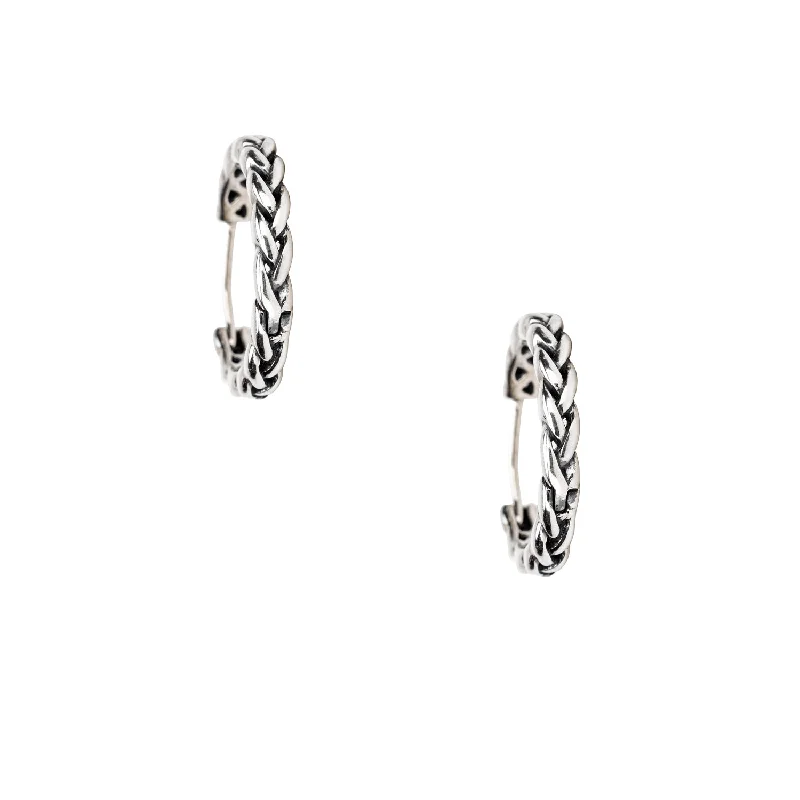 Silver Eclipse Small Hoop Earrings