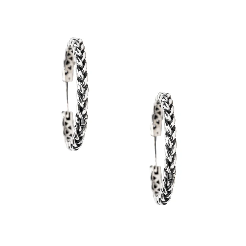 Silver Eclipse Medium Hoop Earrings