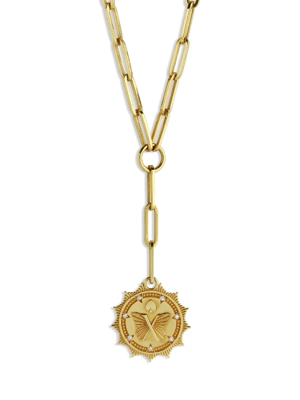 Reverie Classic Fob Clip Extension Chain Yellow Gold Necklace