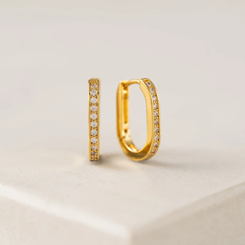 Solana Paperclip Hoop Earrings