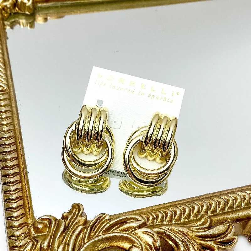 Sorrelli | Babs Clip On Earrings in Bright Gold Tone