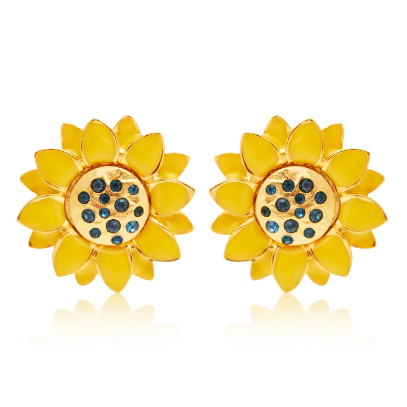 Sunflower Clip-On Earrings