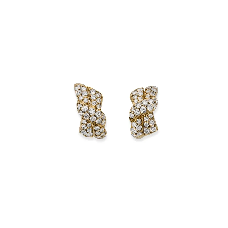 Van Cleef & Arpels Paris Diamond Clip Earrings