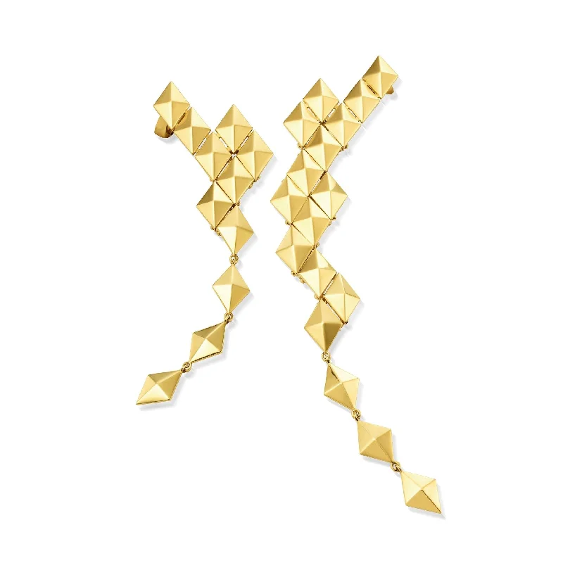 PYTHON Clip-On Asymmetrical Climber Earrings